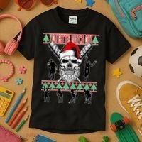 You Better Watch Out Zombie Santa Ugly Christmas Kids T-Shirt thumb 3