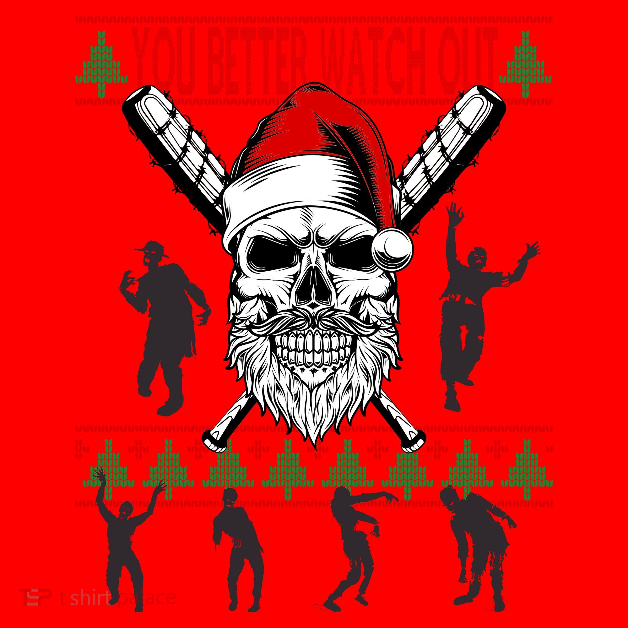 You Better Watch Out Zombie Santa Ugly Christmas Santa Hat