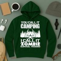 You Call It Camping I Call it Zombie Survival Training Hoodie thumb 3