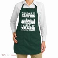 You Call It Camping I Call it Zombie Survival Training Apron thumb 2