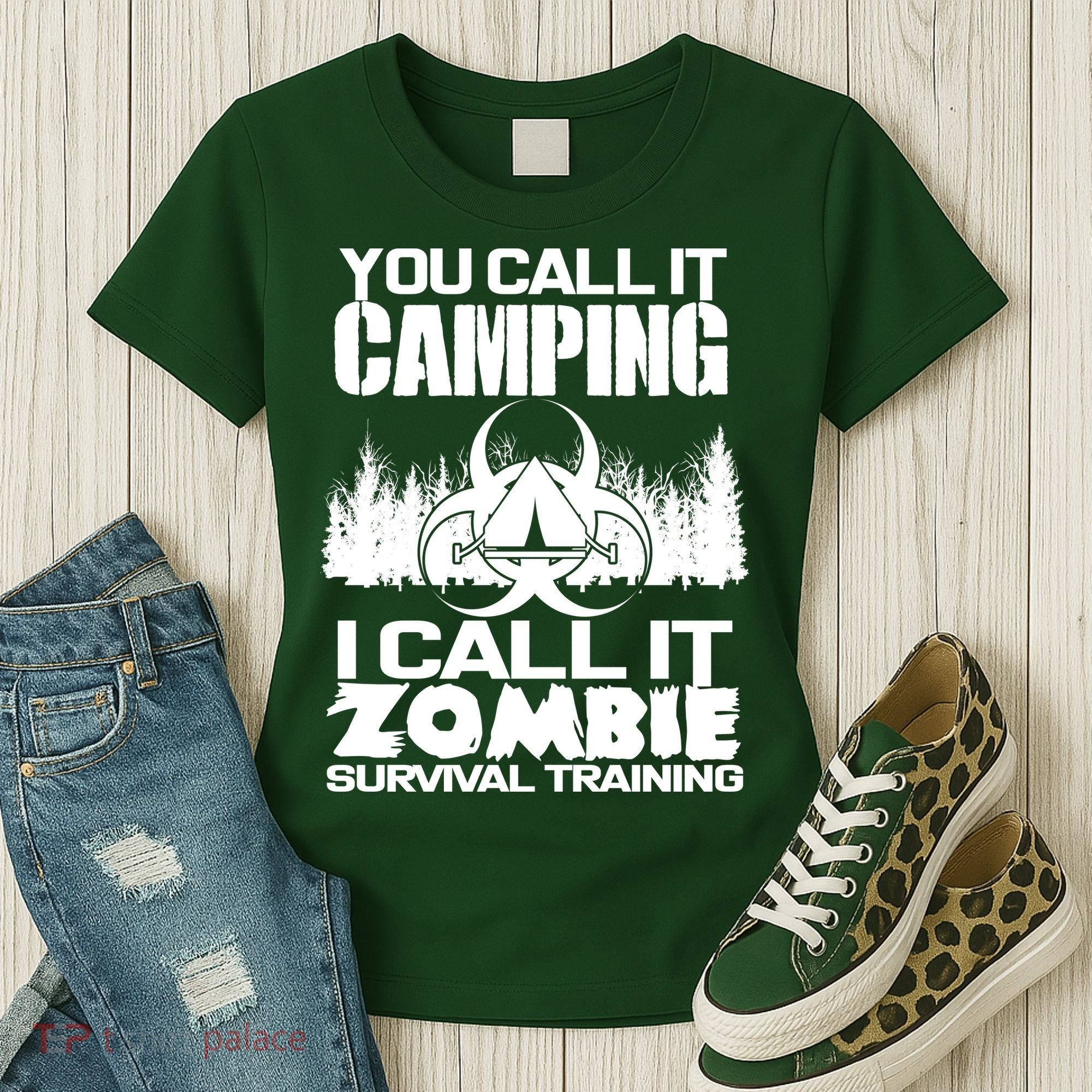 You Call It Camping I Call it Zombie Survival Training Women's T-Shirt
