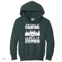 You Call It Camping I Call it Zombie Survival Training Kids Hoodie thumb 0