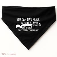 You Can Give Peace A Chance USA-Made Doggie Bandana thumb 0