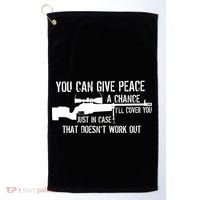 You Can Give Peace A Chance Golf Towel thumb 0