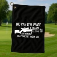 You Can Give Peace A Chance Golf Towel thumb 1