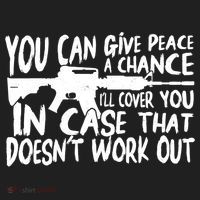 You Can Give Peace A Chance I'll Cover You Assault Gun Hat thumb 2