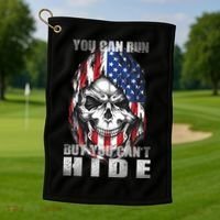 You Can Run But You Can't Hide Golf Towel thumb 1