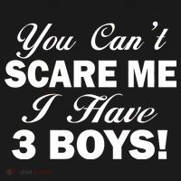 You Can't Scare Me I Have 3 Boys Doggie Tank thumb 4