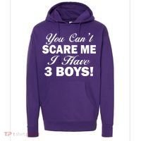 You Can't Scare Me I Have 3 Boys Hoodie thumb 0
