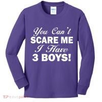 You Can't Scare Me I Have 3 Boys Kids Long Sleeve Shirt thumb 0