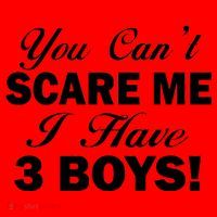 You Can't Scare Me I Have 3 Boys Santa Hat thumb 1