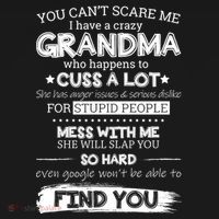 You Can't Scare Me I Have a Crazy Grandma Ornament thumb 1