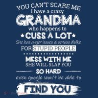 You Can't Scare Me I Have a Crazy Grandma Women's Hoodie thumb 2
