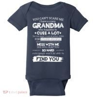 You Can't Scare Me I Have a Crazy Grandma Baby Bodysuit thumb 0