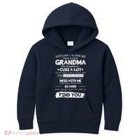 You Can't Scare Me I Have a Crazy Grandma Kids Hoodie thumb 0