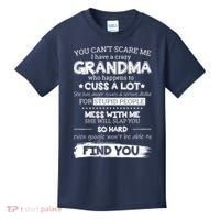 You Can't Scare Me I Have a Crazy Grandma Kids T-Shirt thumb 0