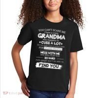 You Can't Scare Me I Have a Crazy Grandma Kids T-Shirt thumb 2