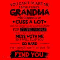 You Can't Scare Me I Have a Crazy Grandma Santa Hat thumb 1
