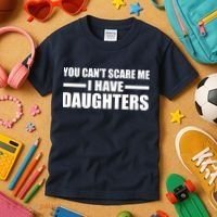 You Can't Scare Me I Have Daughters Kids T-Shirt thumb 3