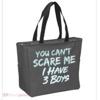 You Can't Scare Me I Have Three Boys Tote Bag thumb 2
