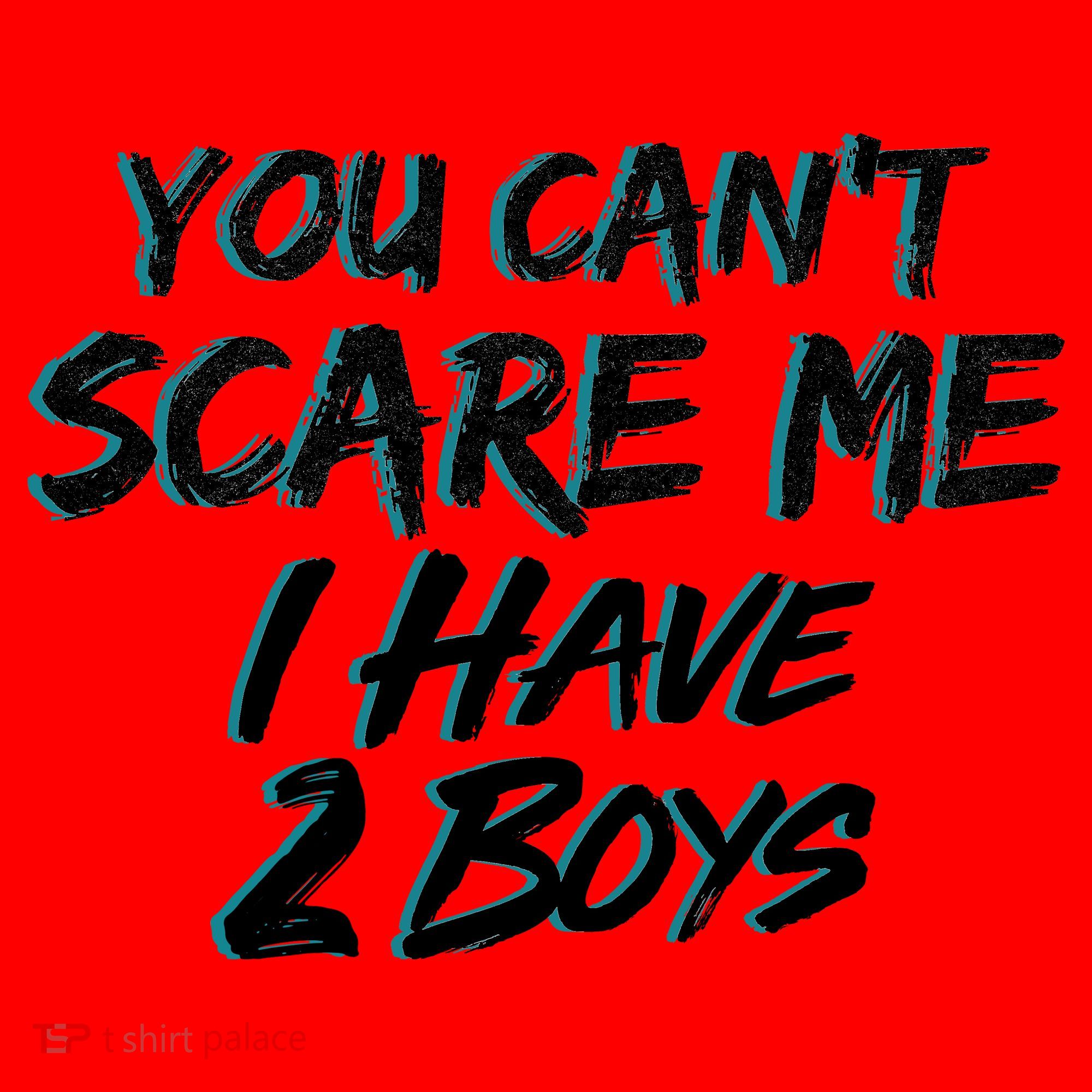 You Can't Scare Me I Have Two Boys Santa Hat