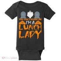 You Can't Scare Me I'm A lunch Lady Baby Bodysuit thumb 0