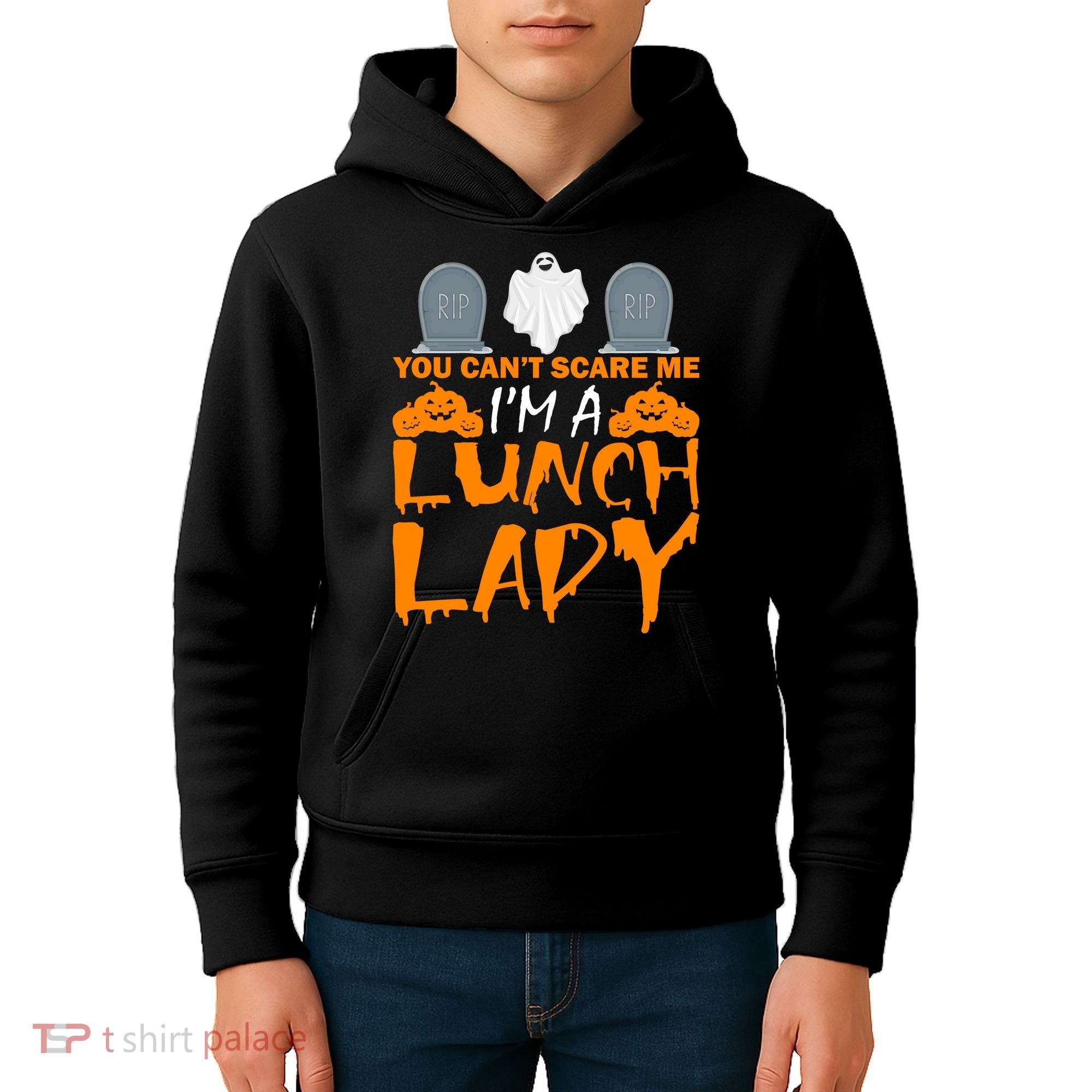 You Can't Scare Me I'm A lunch Lady Kids Hoodie