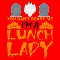You Can't Scare Me I'm A lunch Lady Santa Hat thumb 1