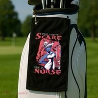 You Can't Scare Me I'm A Nurse Golf Towel thumb 2