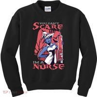 You Can't Scare Me I'm A Nurse Kids Sweatshirt thumb 0