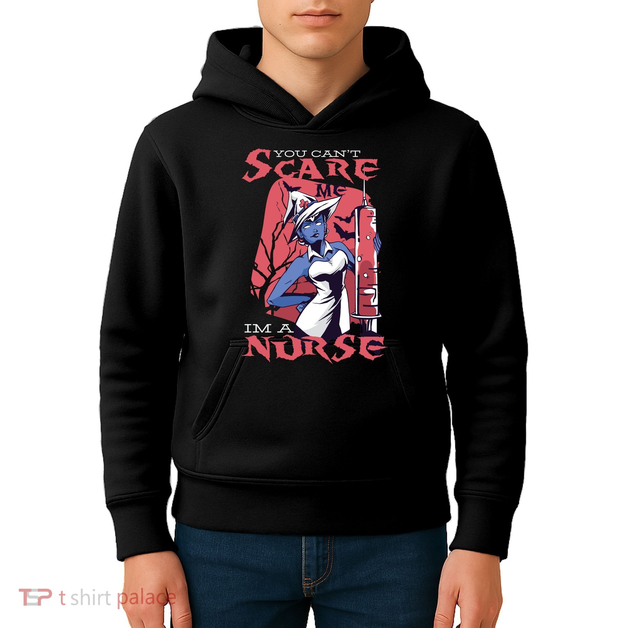 You Can't Scare Me I'm A Nurse Kids Hoodie