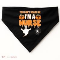 You Can't Scare Me I'm A Nurse Halloween USA-Made Doggie Bandana thumb 0