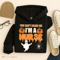 You Can't Scare Me I'm A Nurse Halloween Hoodie thumb 4
