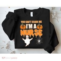You Can't Scare Me I'm A Nurse Halloween Sweatshirt thumb 2