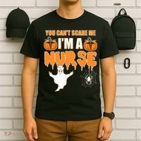 You Can't Scare Me I'm A Nurse Halloween T-Shirt thumb 6