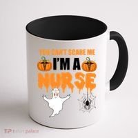 You Can't Scare Me I'm A Nurse Halloween Coffee Mug thumb 1