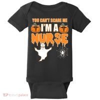 You Can't Scare Me I'm A Nurse Halloween Baby Bodysuit thumb 0