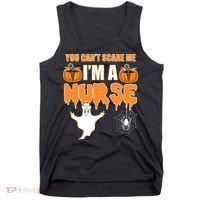 You Can't Scare Me I'm A Nurse Halloween Tank Top thumb 0