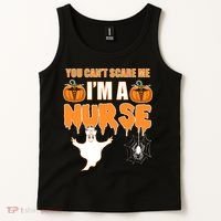 You Can't Scare Me I'm A Nurse Halloween Tank Top thumb 2