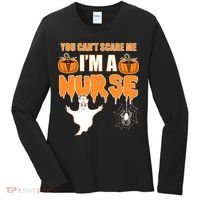 You Can't Scare Me I'm A Nurse Halloween Women's Long Sleeve Shirt thumb 0