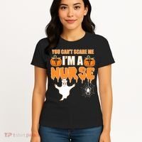 You Can't Scare Me I'm A Nurse Halloween Women's T-Shirt thumb 4