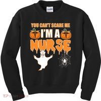 You Can't Scare Me I'm A Nurse Halloween Kids Sweatshirt thumb 0