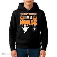You Can't Scare Me I'm A Nurse Halloween Kids Hoodie thumb 4
