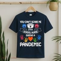 You Can't Scare Me I'm A School Nurse During the Pandemic T-Shirt thumb 2