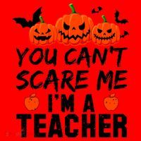 You Can't Scare Me I'm A Teacher Santa Hat thumb 1