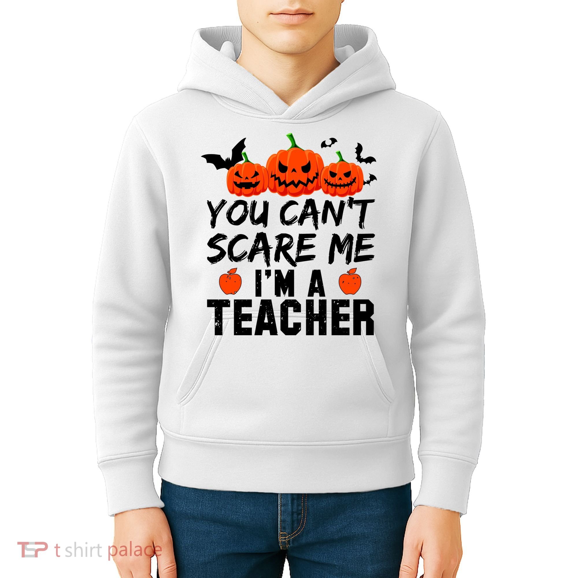 You Can't Scare Me I'm A Teacher Kids Hoodie
