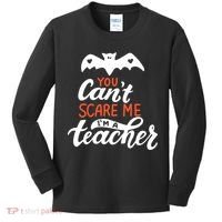 You Can't Scare Me I'm A Teacher Bat Kids Long Sleeve Shirt thumb 0