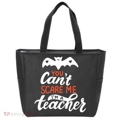 You Can't Scare Me I'm A Teacher Bat Tote Bag