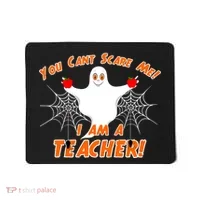 You Can't Scare Me I'm a Teacher Halloween Ghost Spiders Mousepad thumb 0