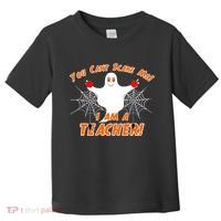 You Can't Scare Me I'm a Teacher Halloween Ghost Spiders Toddler T-Shirt thumb 0